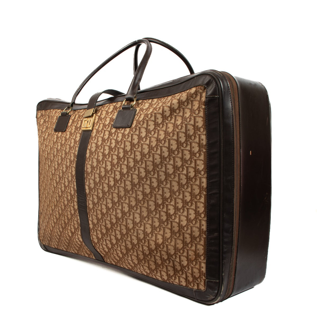 Christian Dior Vintage Oblique Large Suitcase