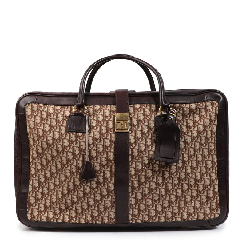 Dior Vintage Oblique Suitcase Travel Bag