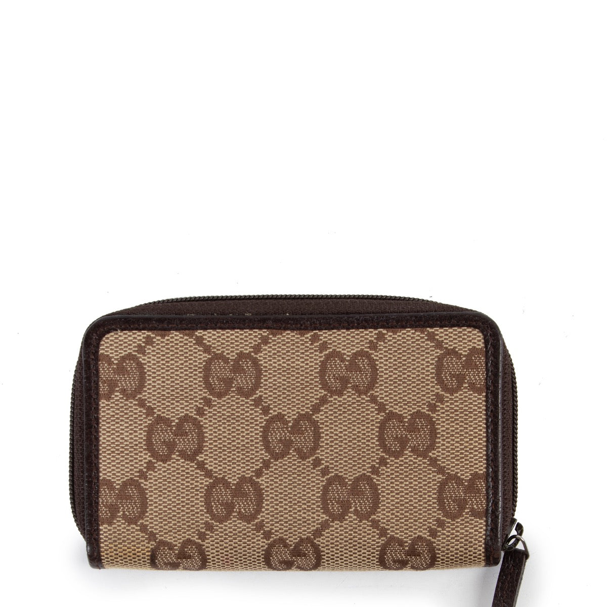 buy authentic second hand vintage Gucci GG Monogram Zipped Card Holder at Labellov