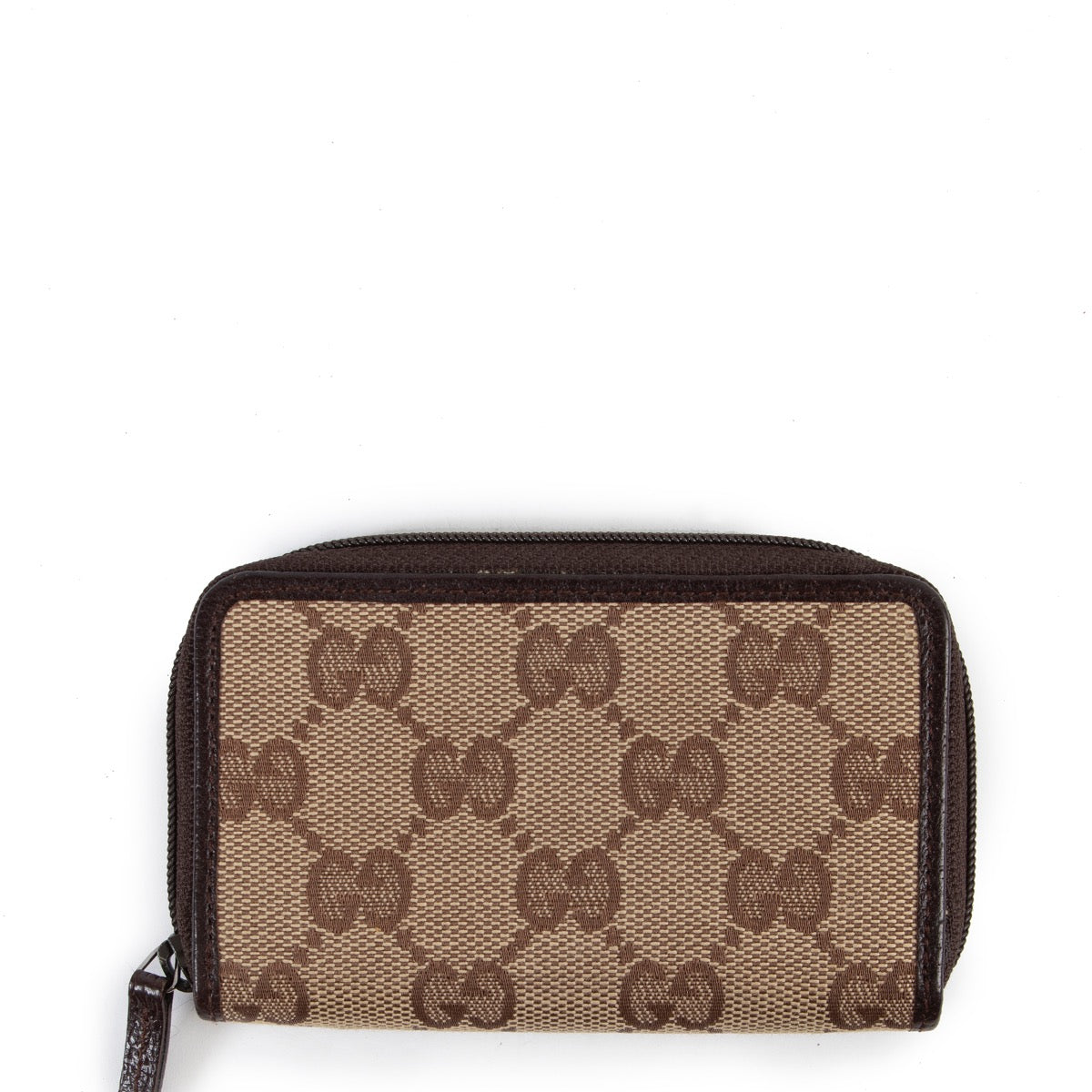 buy authentic second hand vintage Gucci GG Monogram Zipped Card Holder at Labellov
