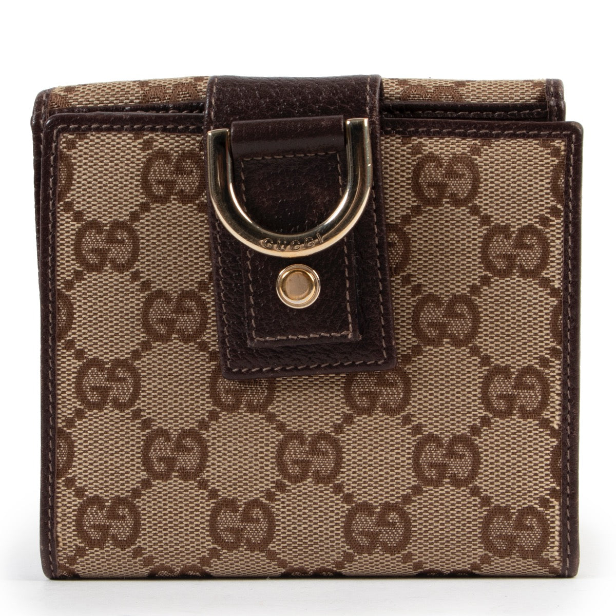 shop online at Labellov for vintage second hand Gucci Monogram Wallet 100% guaranteed authenticity