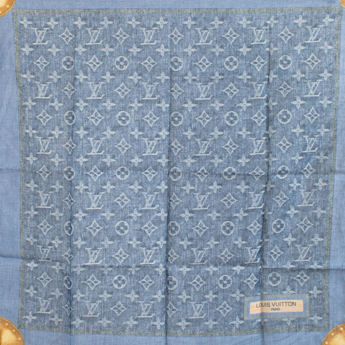 Authentic second hand Louis Vuitton Blue 45 Scarf on Labellov.com