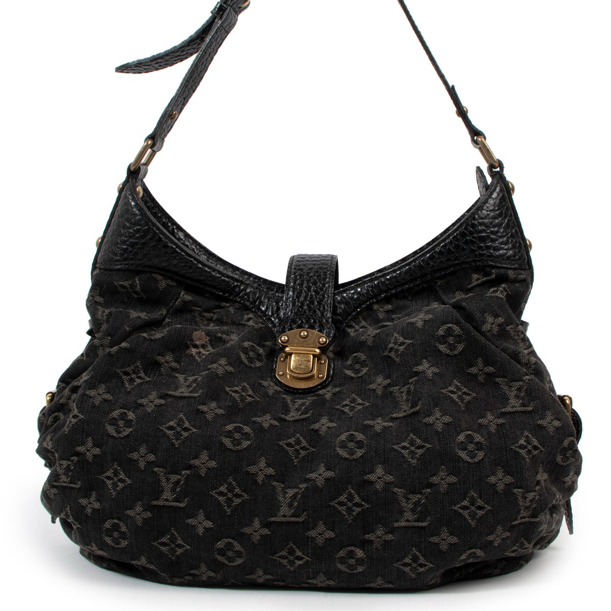 Louis Vuitton Black Monogram Denim XS Bag