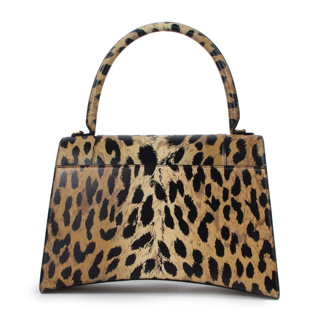 Shop safe online at Labellov in Antwerp this 100% authentic second hand Balenciaga Hourglass Medium Limited Edition Leopard Printed Bag