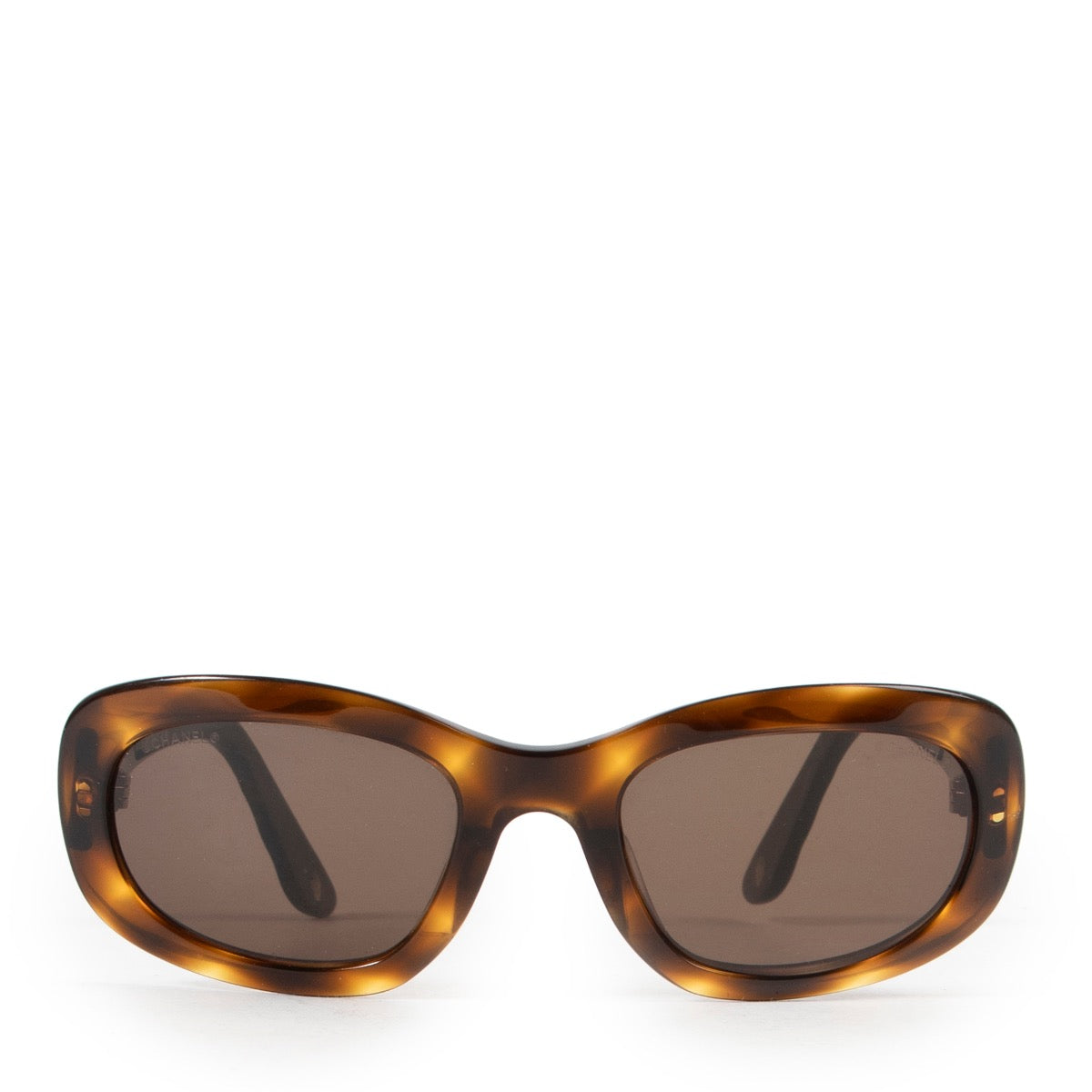 Shop safe online authentic second hand Chanel Brown Sunglasses at the right price.