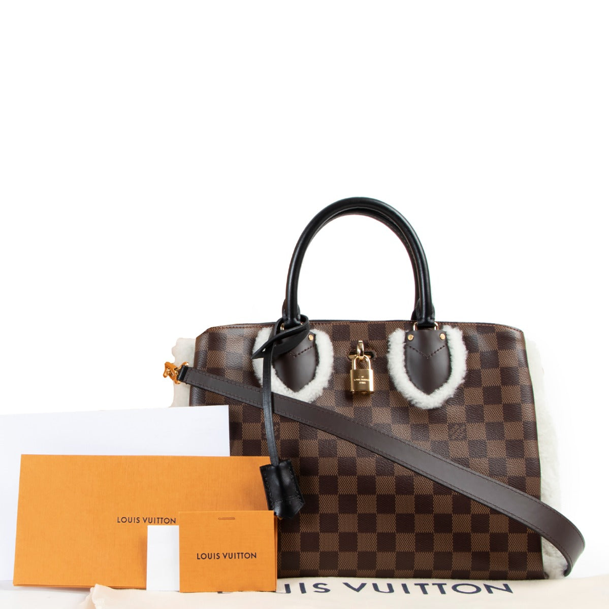 Louis Vuitton Normandy Damier Ebene Shearling Limited Edition