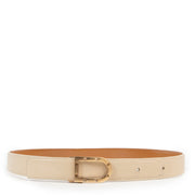 Shop safe online an authentic second hand Delvaux Beige D Belt - Size 95 in good preloved condition at the right price at Labellov Antwerp.