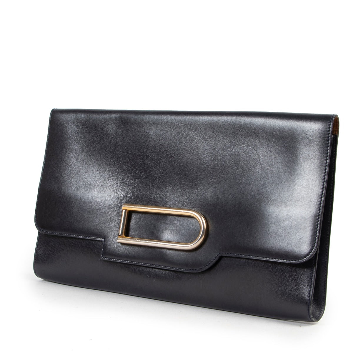 Delvaux Blue Leather D Clutch