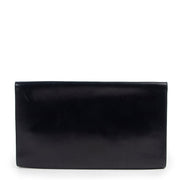 Shop safe online authentic second hand Delvaux Blue Leather D Clutch in good preloved condition at the right price at Labellov in Antwerp.