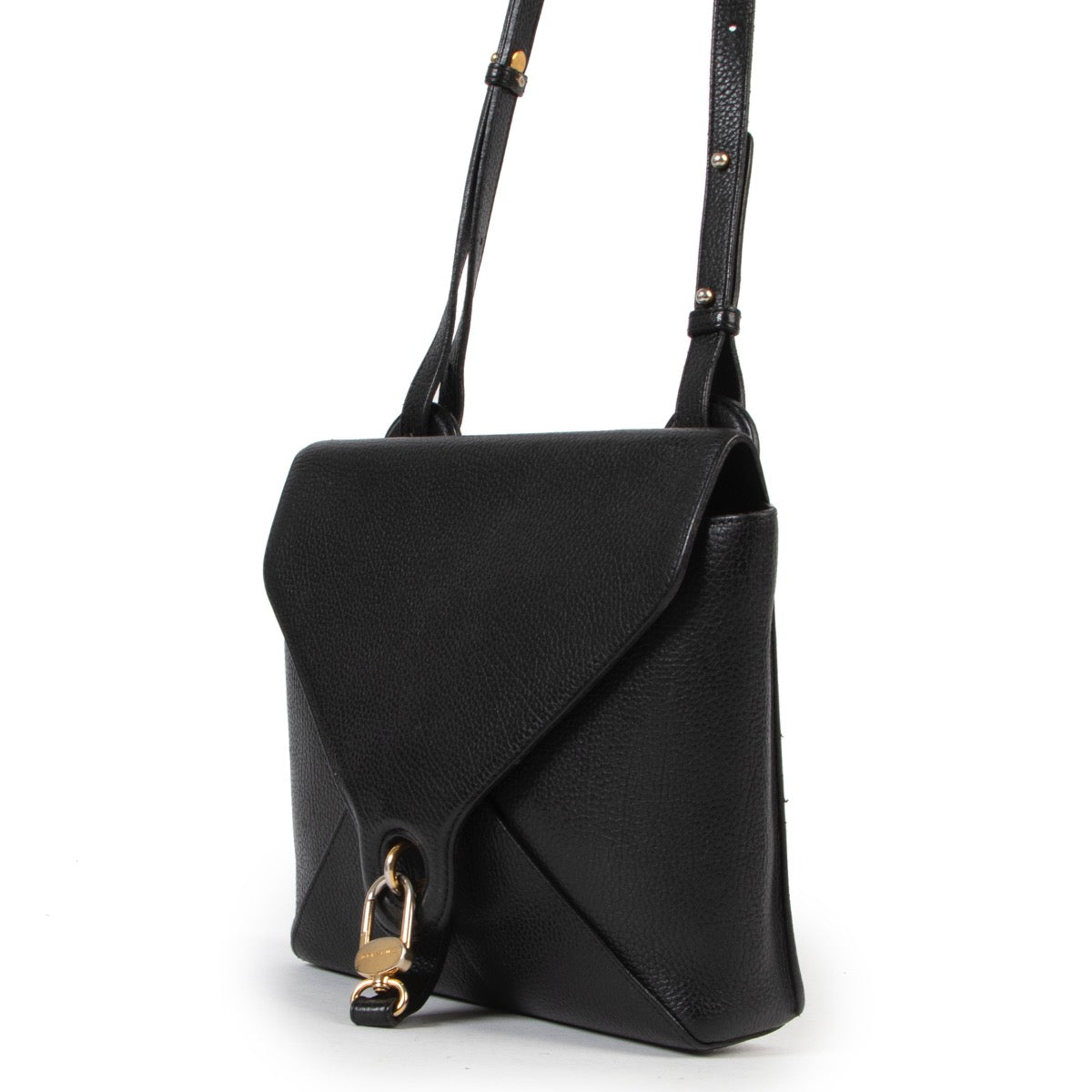Sac à bandoulière Delvaux vintage en cuir noir