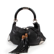 Shop safe online authentic second hand Gucci Black Bambouska Indy Shoulder bag in very good condition at the right price at Labellov in Antwerp.