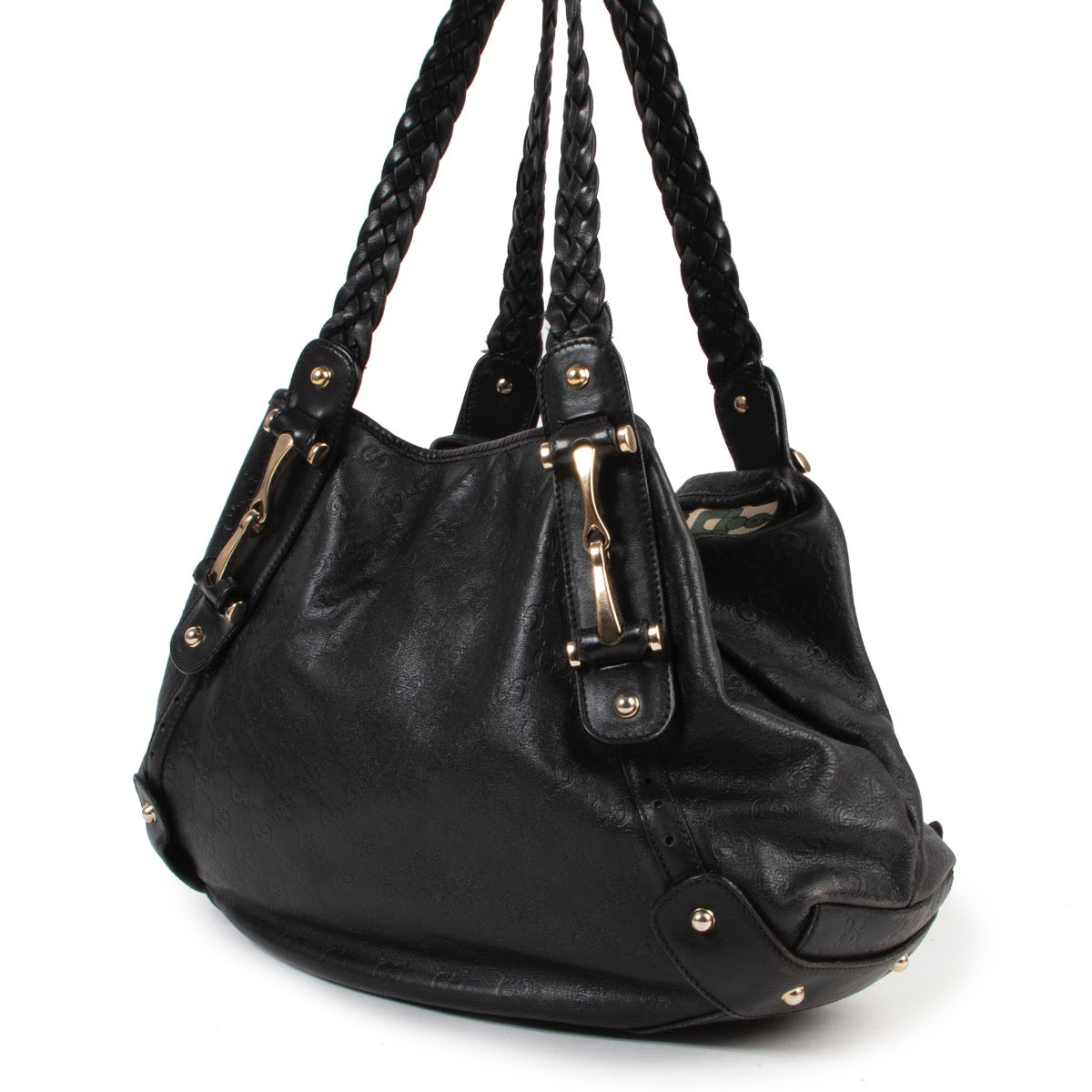 Achetez en ligne second main ce sac Gucci Pelham en cuir noir chez Labellov.com.