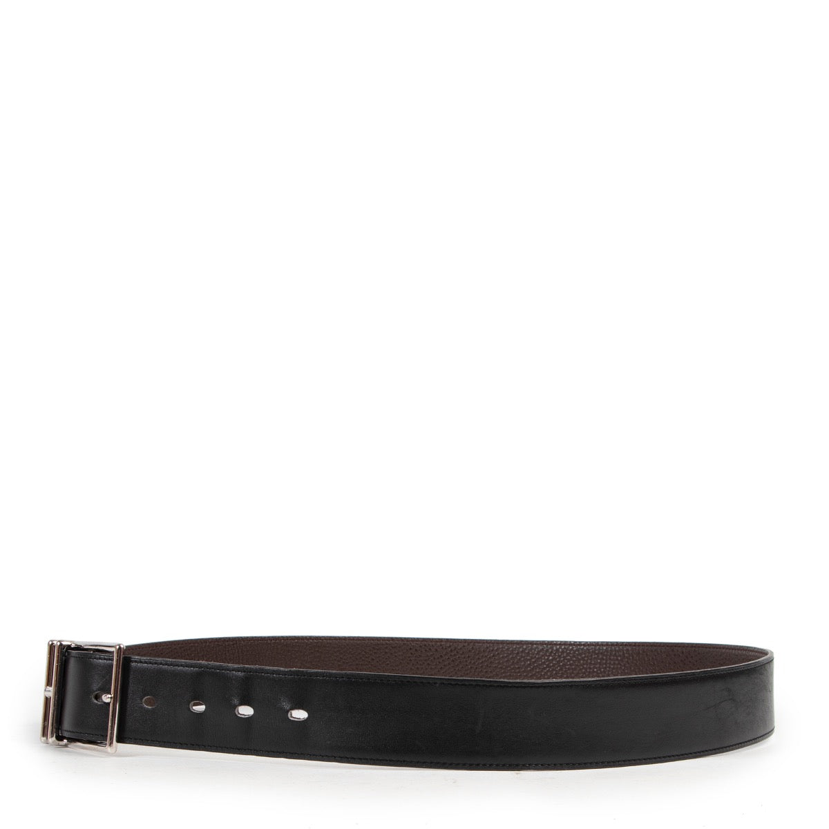 Shop safe online 100% authentic second hand Hermès Black/Brown Natan Reversible Belt - Size 100 in very good preloved condition at the right price at Labellov in Antwerp.