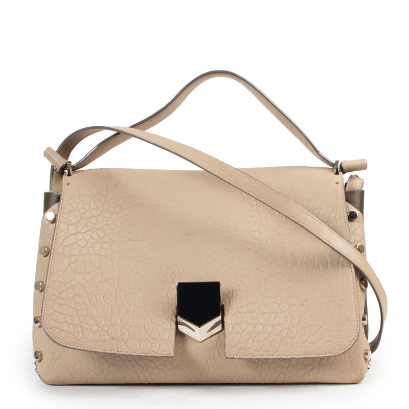 Shop safe online 100% authentic second hand Jimmy Choo Taupe Shoulder Bag in very good condition at the right price at Labellov in Antwerp.