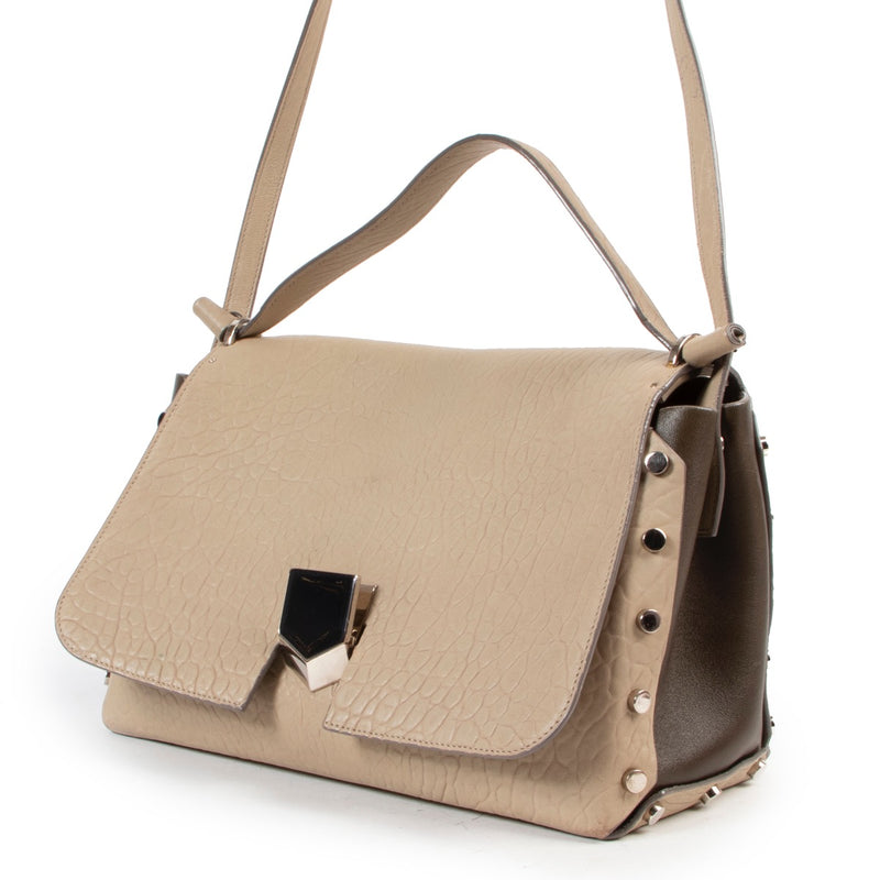 Shop safe online 100% authentic second hand Jimmy Choo Taupe Shoulder Bag in very good condition at the right price at Labellov in Antwerp.