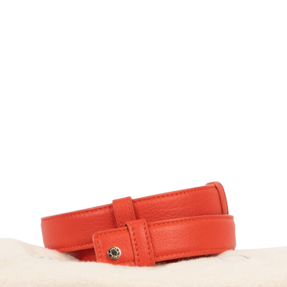 Jimmy Choo Leren Koraalrode Riem - maat 90