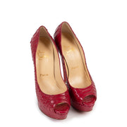 Christian Louboutin Red Heels - Size 35 get them now at Labellov. Preloved, secondhand christian Louboutins in good preloved condition.