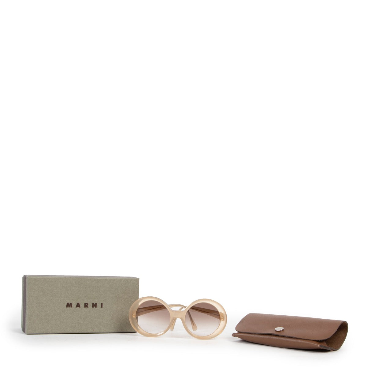 Shop safe online at Labellov in Antwerp these 100% authentic second hand Marni Beige Sunglasses