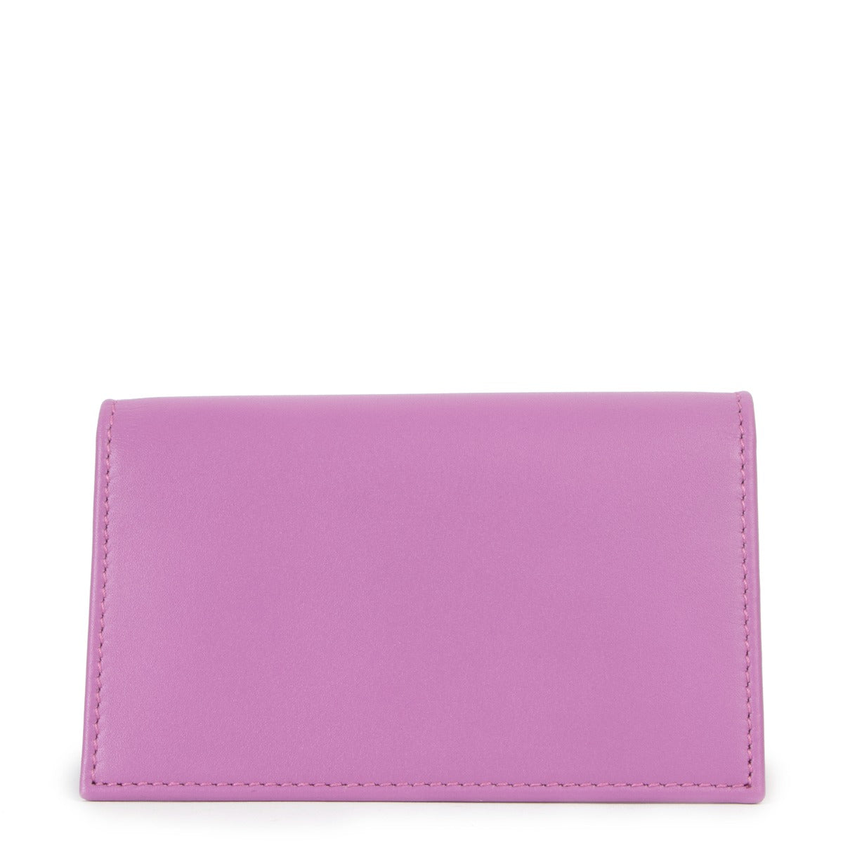 Buy online authentic second hand Bulgari Purple Leather Card Holder Wallet in very good condition at Labellov in Antwerp