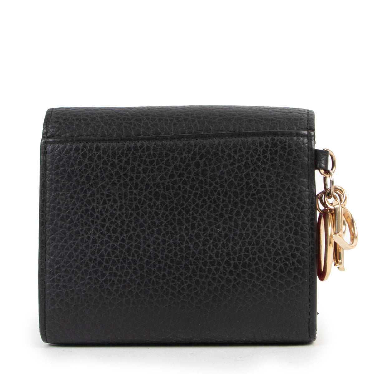 Christian Dior Diorissimo Black Leather Compact Wallet