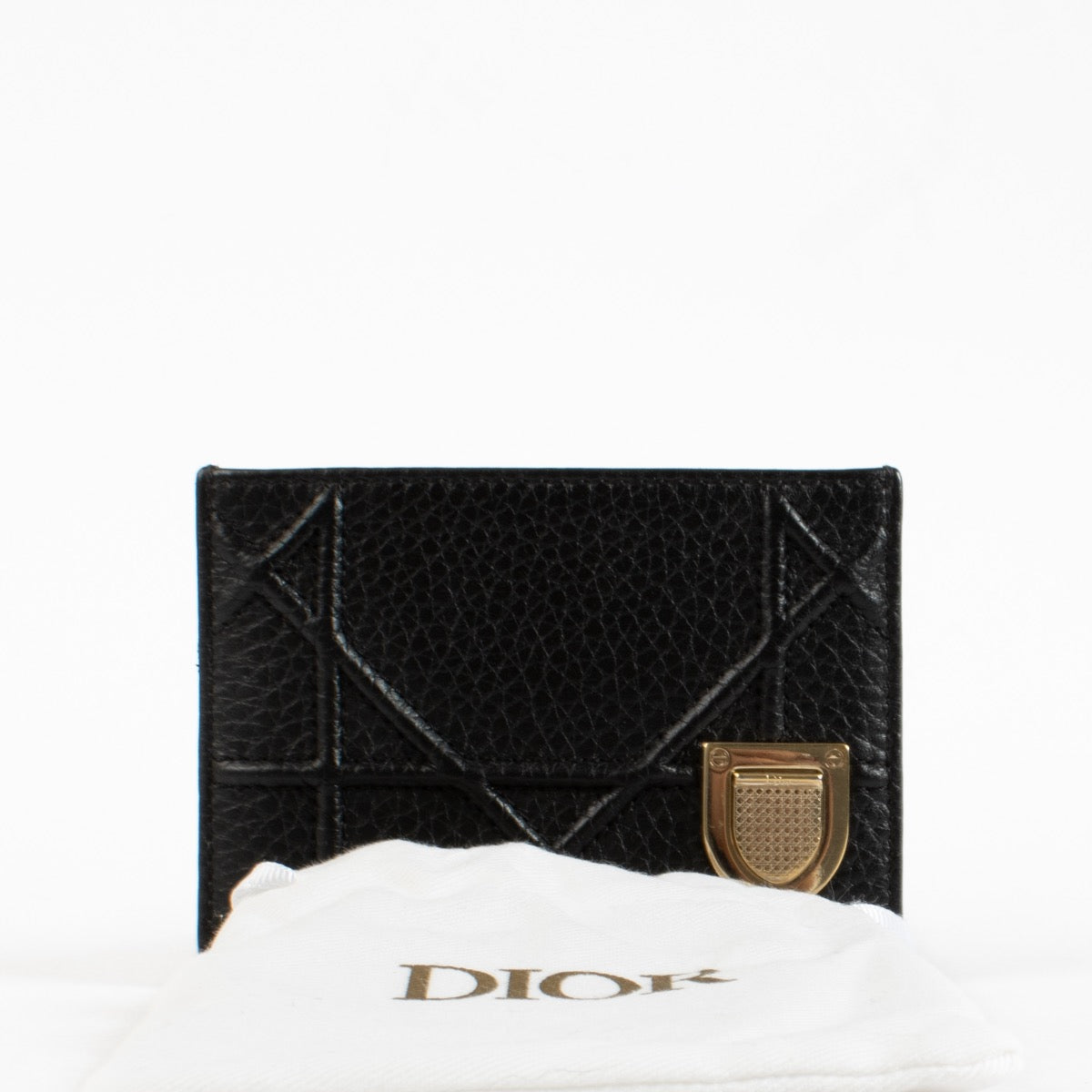Authentic Second Hand Christian Dior Black Diorama Card Holder on Labellov.com
