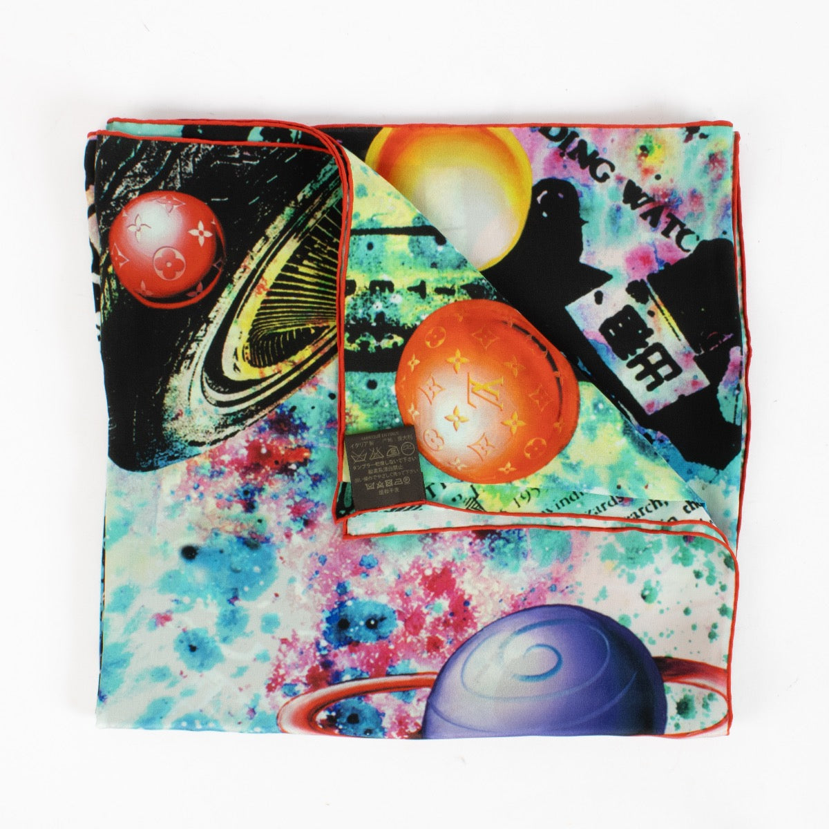 Authentic Second Hand Louis Vuitton Kenny Scharf Pop Cosmic Silk 140 Shawl on Labellov.com