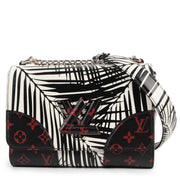 Shop safe online 100% authentic second hand Louis Vuitton Limited Edition Palm Noir Twist MM Crossbody Bag in as new condition at the right price at Labellov in Antwerp.