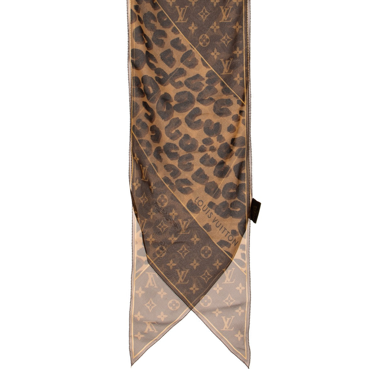 shop 100% authentic second hand Louis Vuitton Monogram Leopard Print Chiffon Scarf on Labellov.com