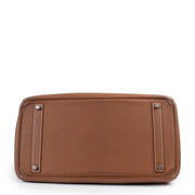 Shop safe online authentic Hermès Birkin 40 Togo Gold PHW in very good condition, at the right price at Labellov.com.