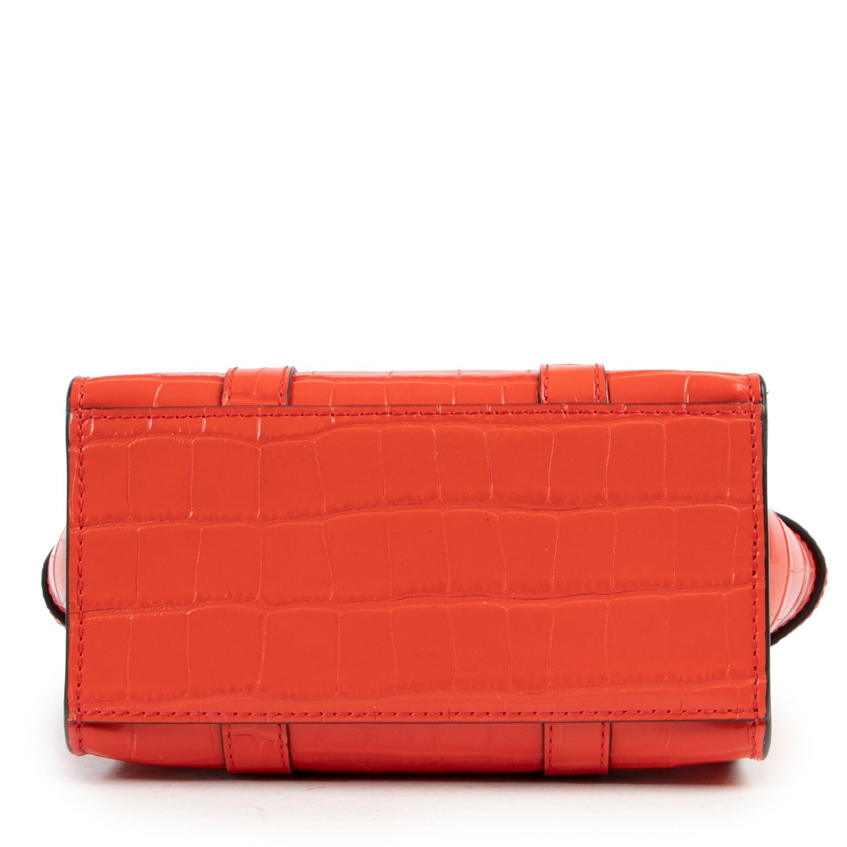 Mulberry Hibiscus Red Shiny Croc Crossbody Bag