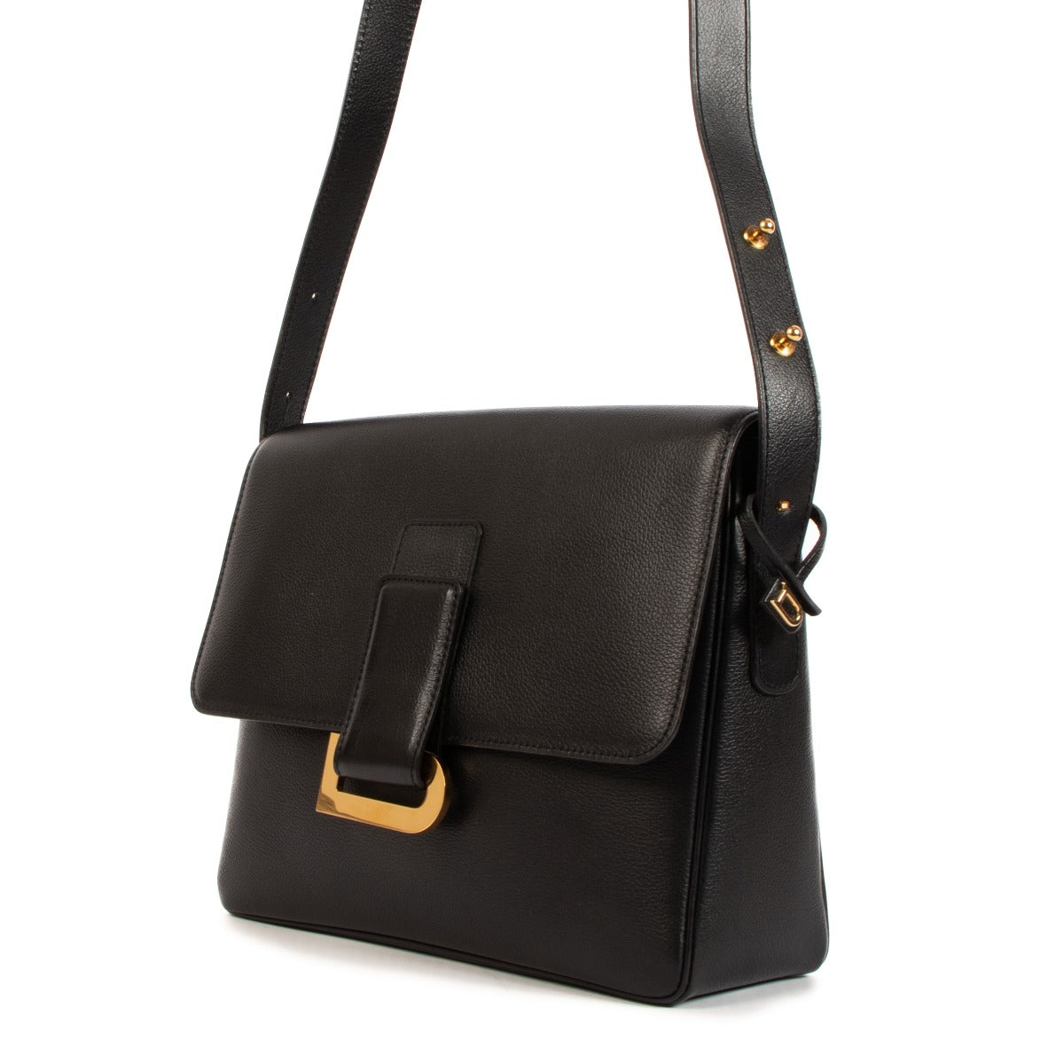 Delvaux Poirier Black Jumping Crossbody Bag