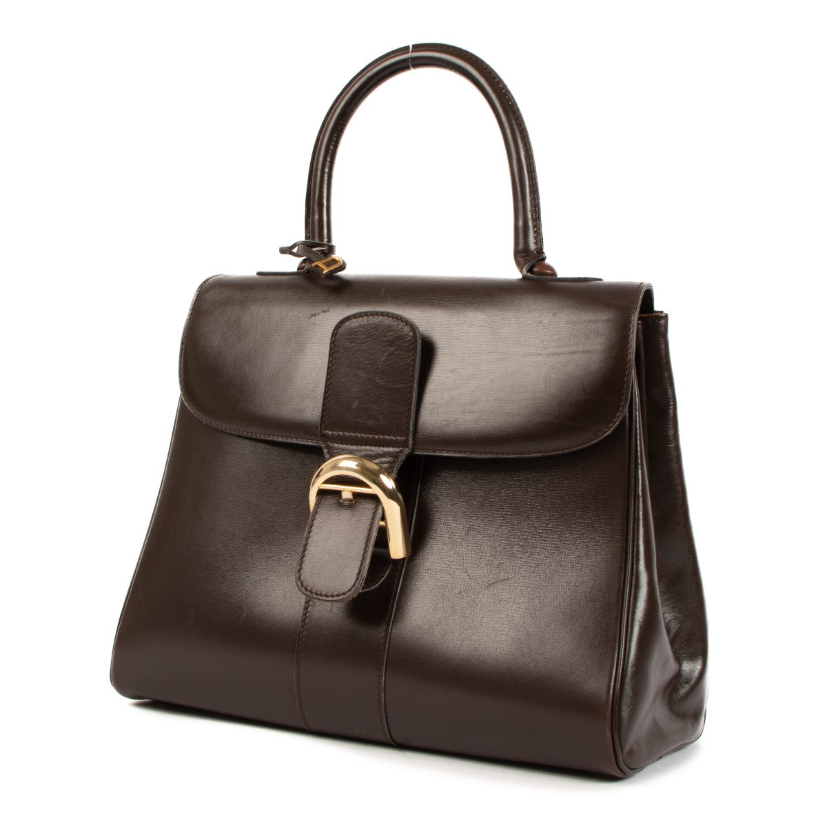 Buy an authentic Delvaux 1970s Brillant MM Brown Vintage Box Calf on LabelLov.com