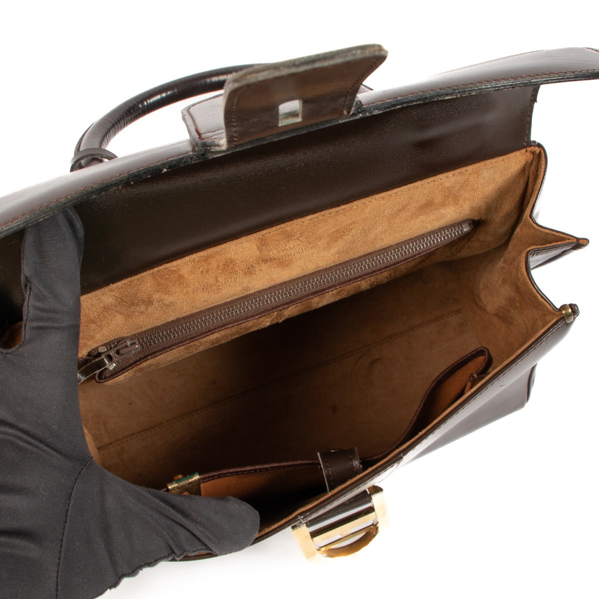 Delvaux Brillant MM veau box marron, années 1970