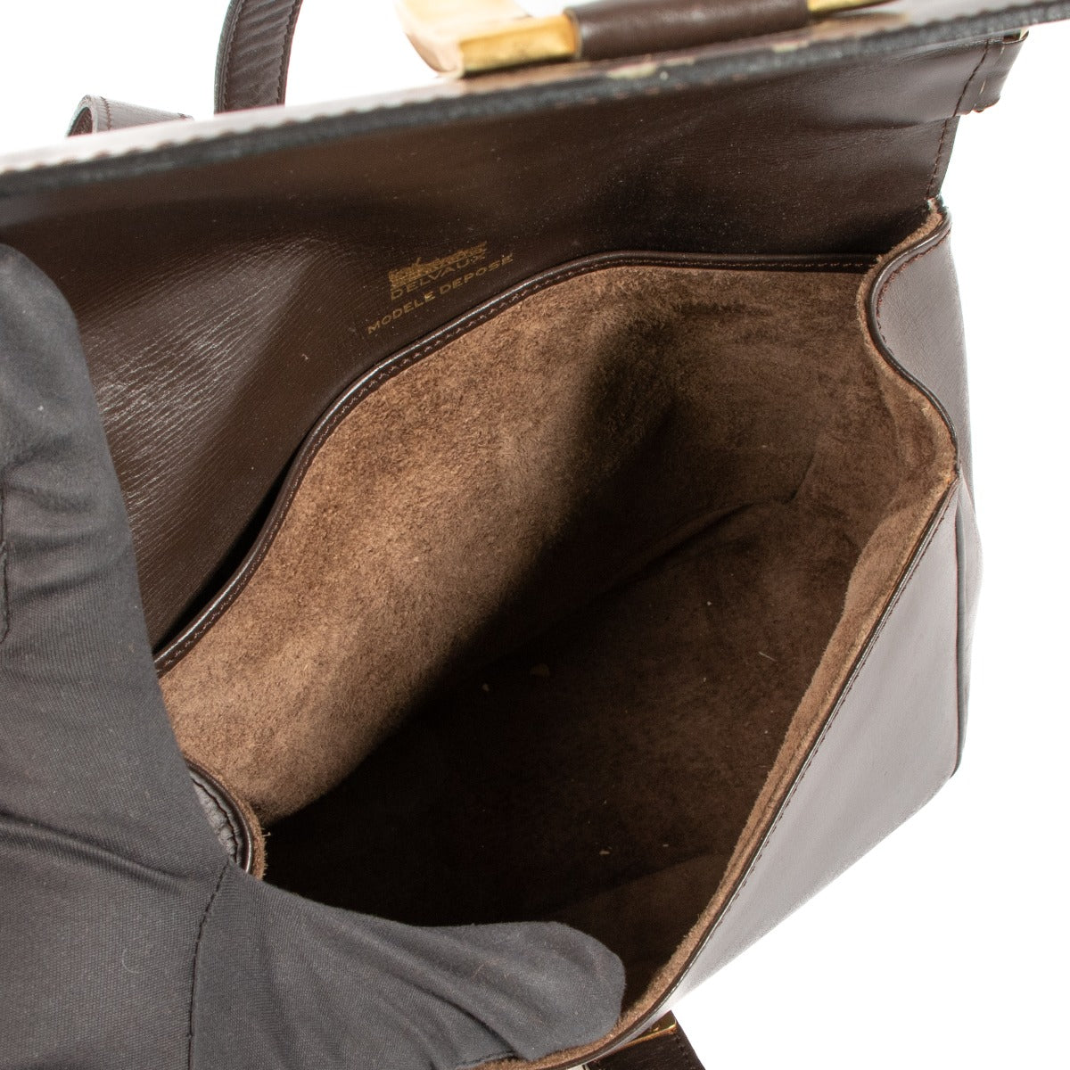 Delvaux Vintage Brown Box Calf Crossbody Bag
