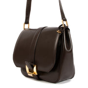 Buy an authentic Delvaux Vintage Brown Box Calf Crossbody on LabelLov.com