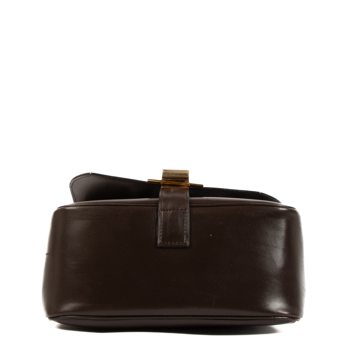 Delvaux Vintage Brown Box Calf Crossbody Bag