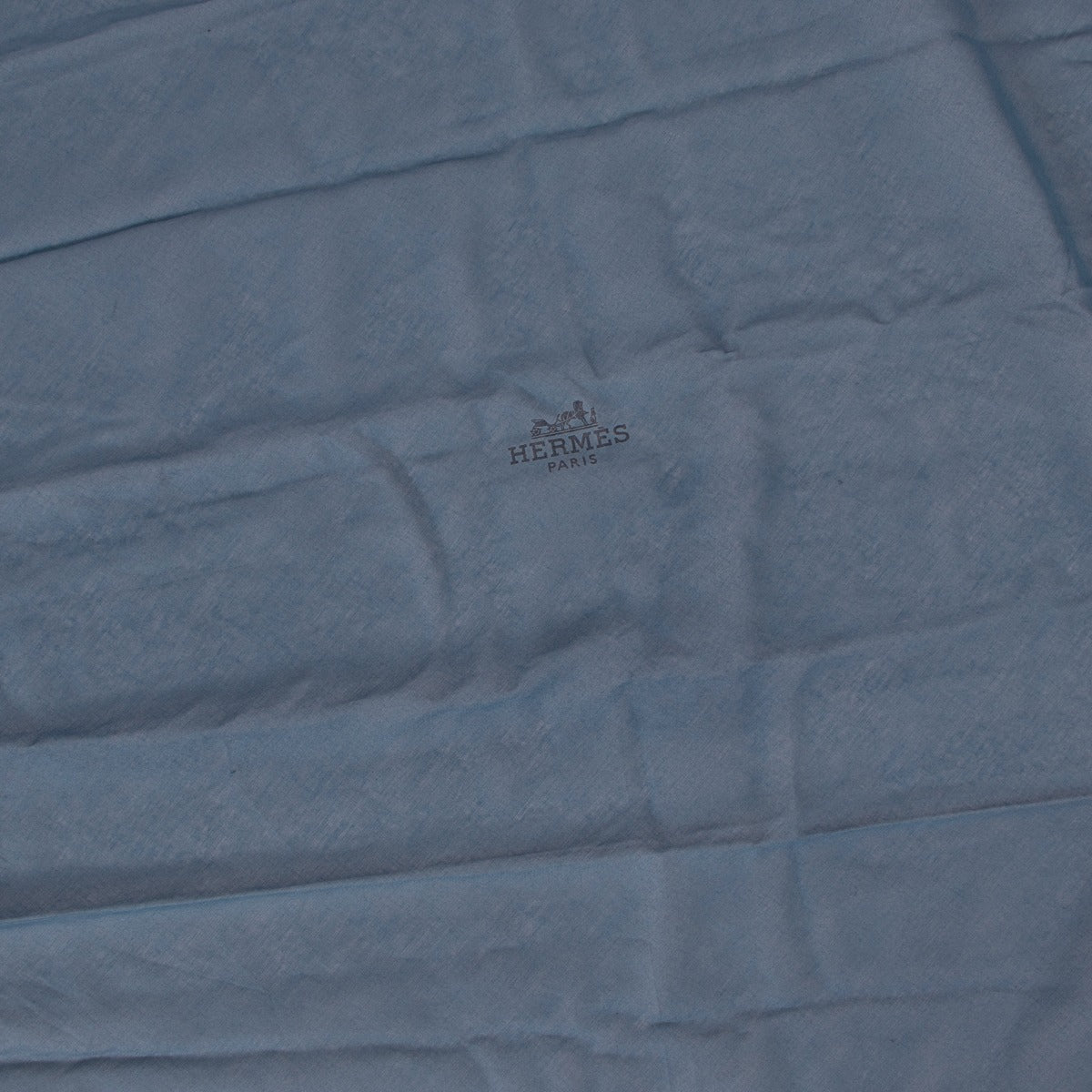 Hermès Petrol Logo Cotton Scarf