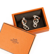 Hermès Sterling Silver Chaine d'Ancre Drop Earrings