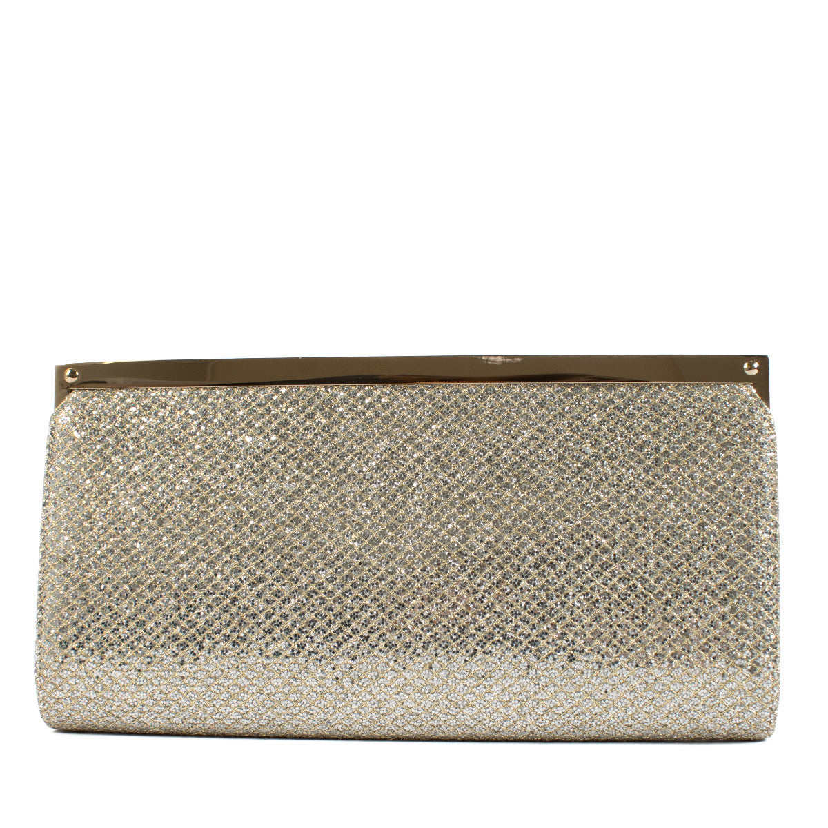 Jimmy Choo Gold Glitter Camille Clutch