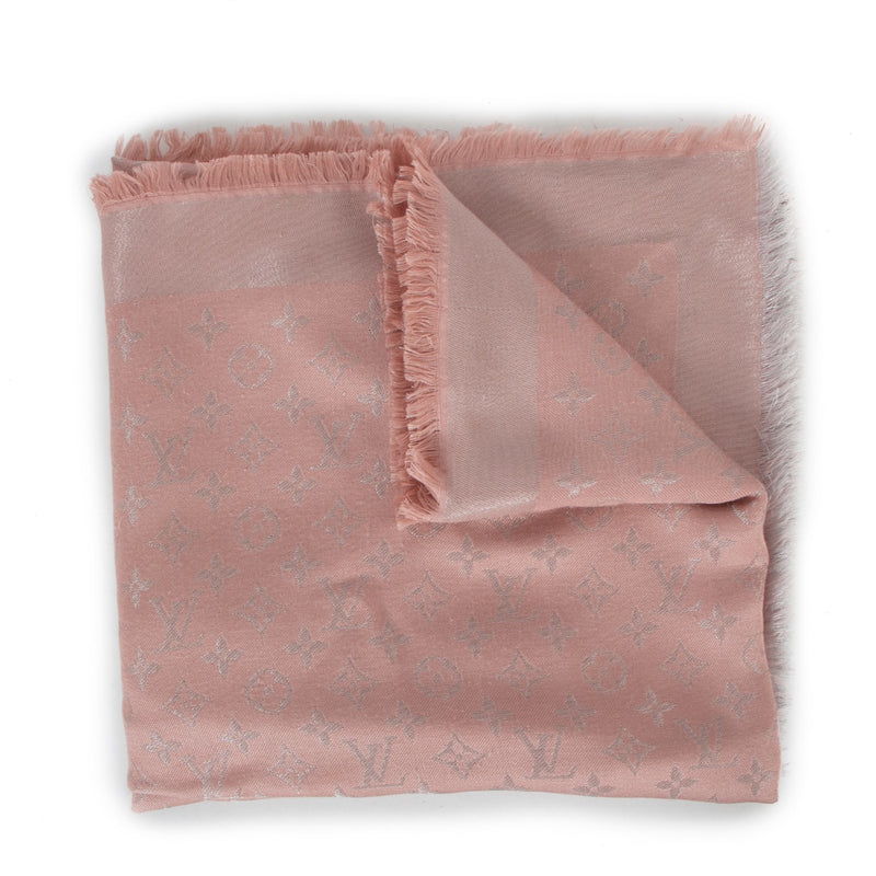Louis Vuitton Rose Poudre Monogram Shine Shawl