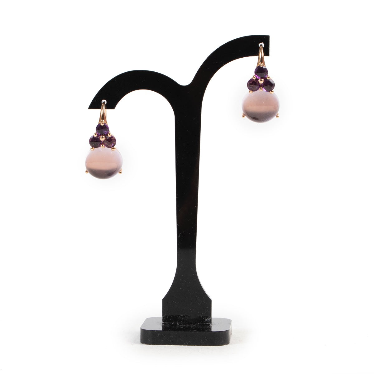 Shop safe online 100% authentic Pomellato 18k Rose Gold Luna Earrings and Necklace in very good condition at the right price at Labellov.com.