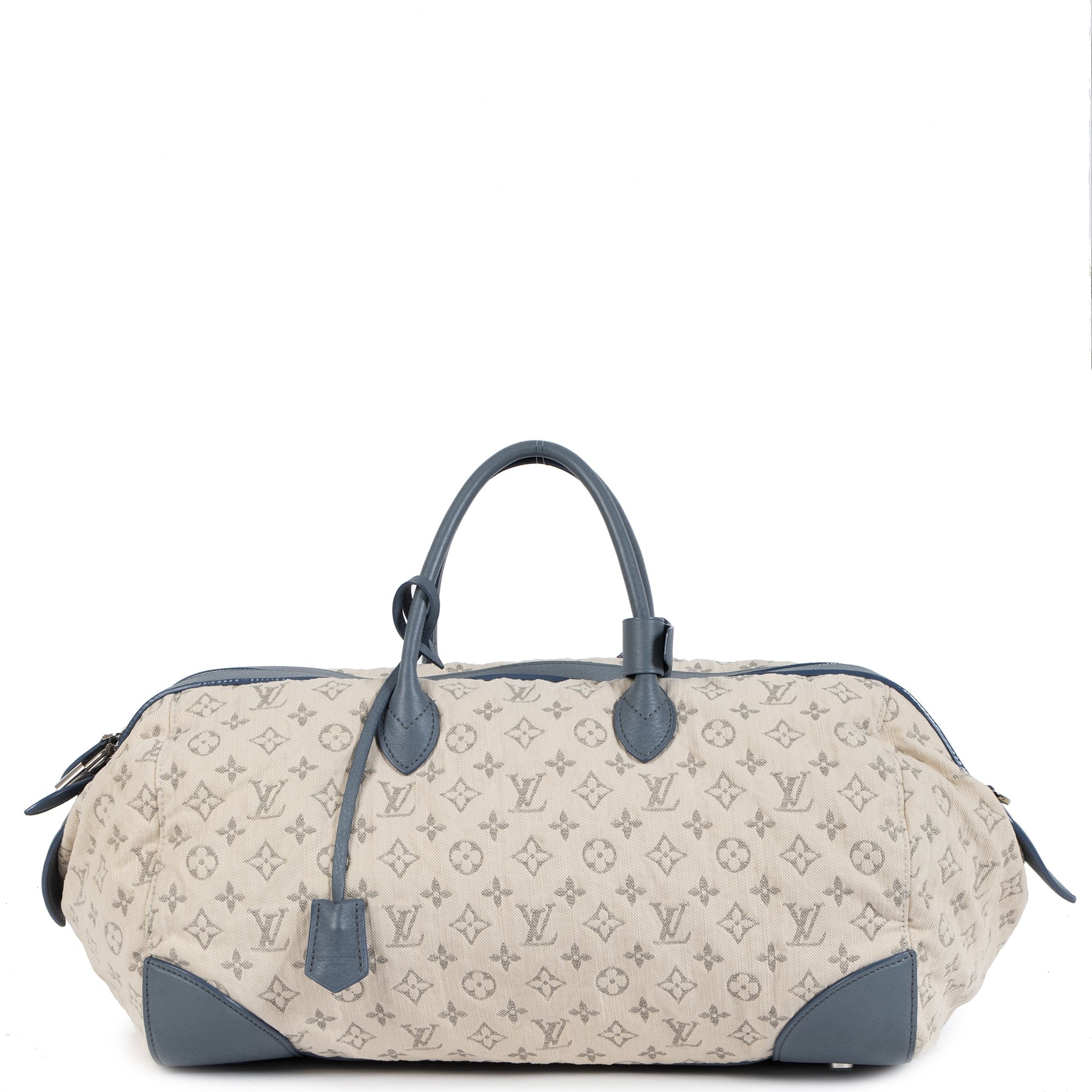 Louis Vuitton Limited Edition Blue Monogram Denim Speedy Large Bag