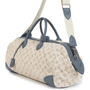 Louis Vuitton Limited Edition Blue Monogram Denim Speedy Large Bag