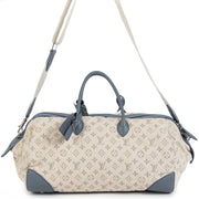 Louis Vuitton Limited Edition Blue Monogram Denim Speedy Large Bag