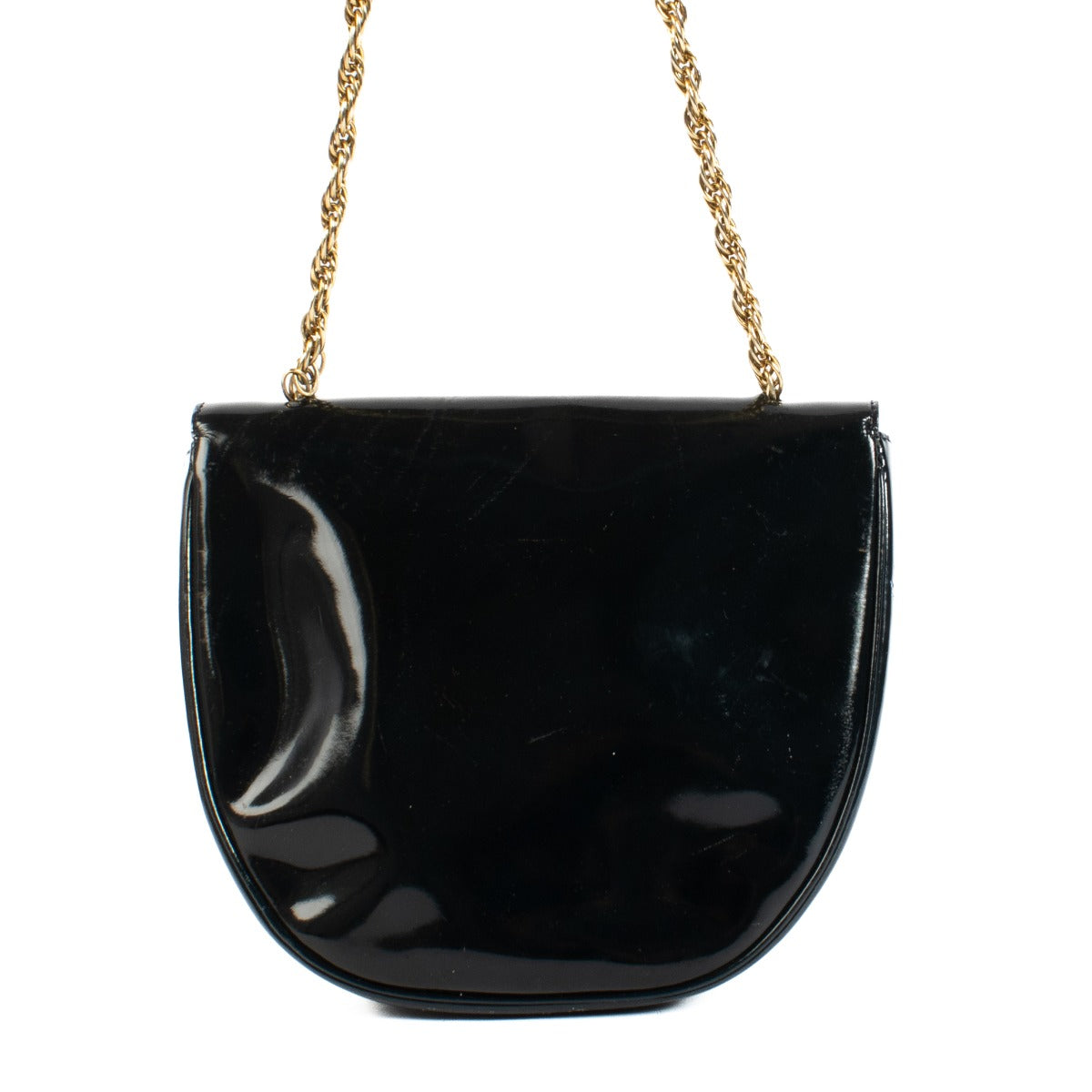 shop 100% authentic second hand Delvaux Blue Patent Leather Chain Crossbody on Labellov.com