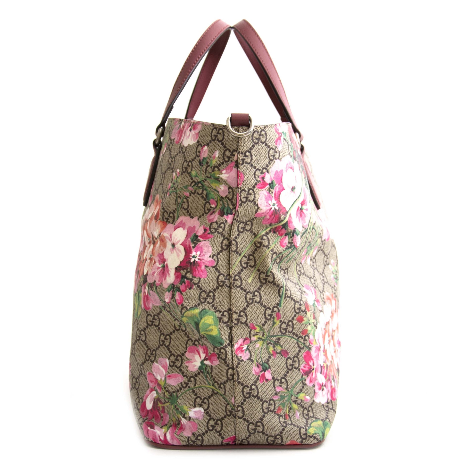 Authentieke tweedehands vintage Gucci Monogram Blooms Tote koop online webshop LabelLOV