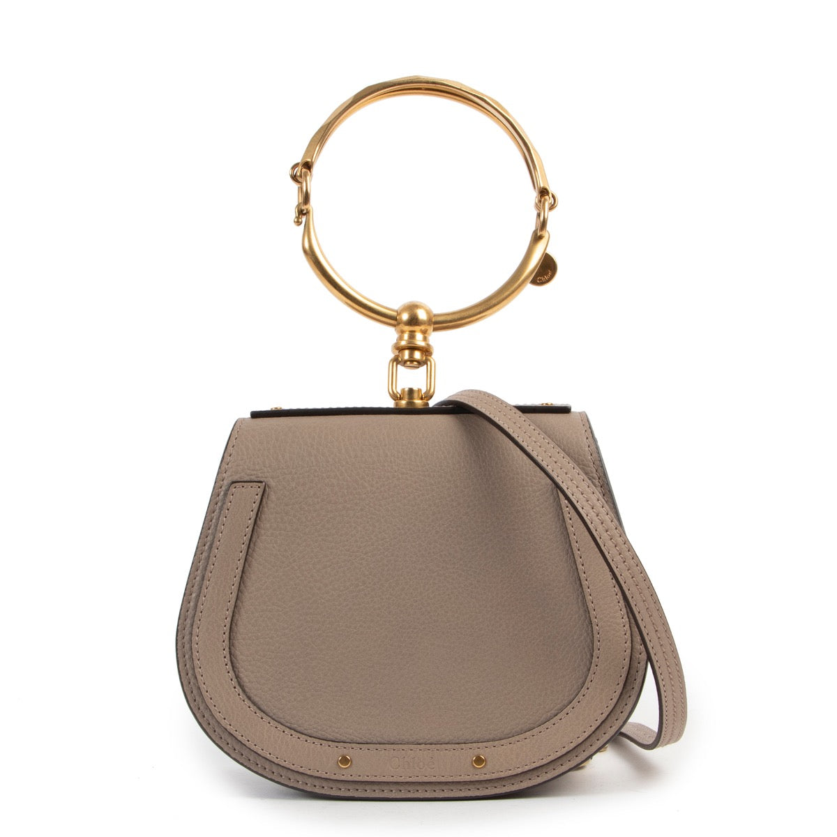 Chloé Nile Bracelet Grey Leather Crossbody now for sale on Labellov website with designer items in good condition