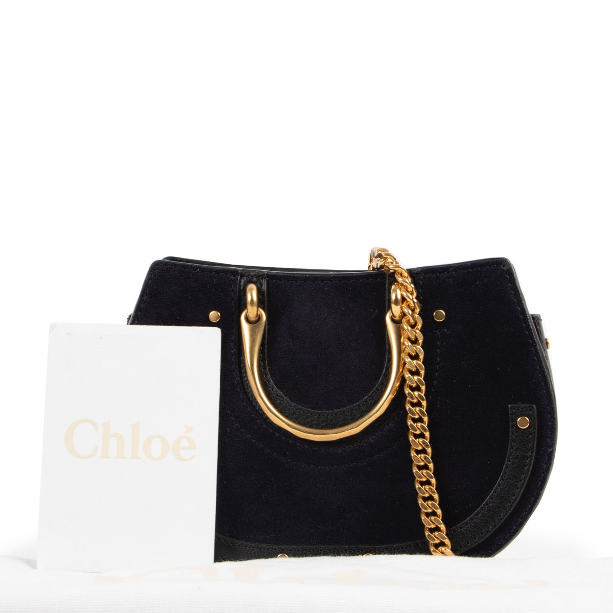 Original no fake Chloé Black Leather Crossbody for sale at Labellov Antwerp with 2nd hand designer goods in good condition