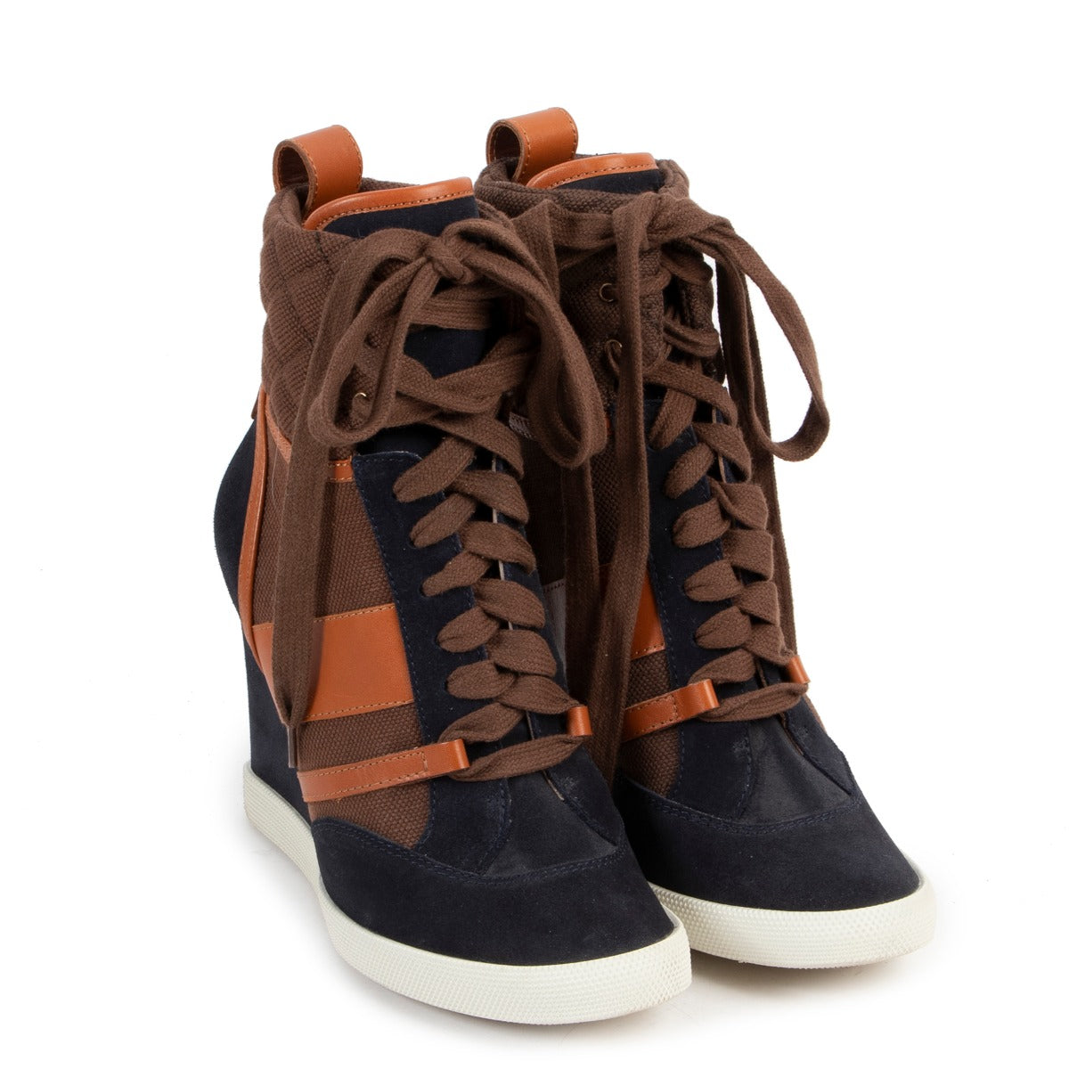 Original vintage Wedge Chloé Multicolor Sneakers in Size 37 in really good condition for sale in Labellov Luxury in Antwerp with good price