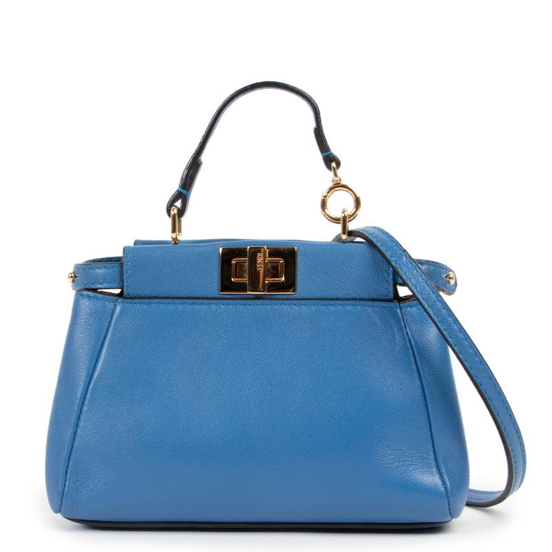 Fendi Blue Peekaboo Micro